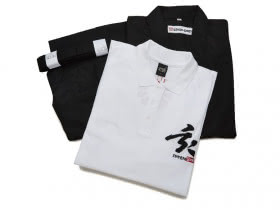 Gi und Hakama Set schwarz für Iaido mit Poloshirt